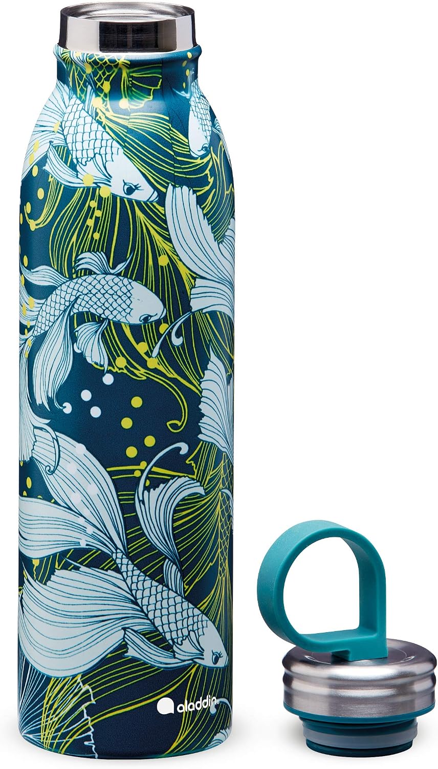Aladdin Chilled Thermavac Stainless Steel Water Bottle 0.55L Goldfish Green, Insulated Metal Water Bottle - Image 5