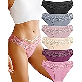 Which is Seamless Underwear for Women Sexy No Show Bikini Panties Lace High Cut Hipster Cheeky Panty 6 Pack S-XL
