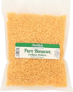 Stakich Yellow Beeswax Pellets - Natural, Cosmetic Grade, Premium Quality - (1 lb)