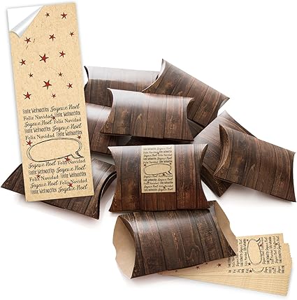 Buon Natale In 5 Lingue.100 Piccolo Regalo Scatole Regalo Scatole Di Cartone Marrone 14 5 X 10 5 3 Cm Altezza Con Adesivo Fascetta Buon Natale In 3 Lingue International Rosso Stelle Bianche Come Confezione Amazon It Cancelleria E Prodotti Per Ufficio