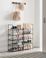 SONGMICS 10-Tier Shoe Rack 45 x 28 x 173 cm Metal Frame Black LSH010B02 view 2