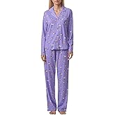 Karen Neuburger Women's Two-Piece Long Sleeve Notch Collar Girlfriend Pajama Set
