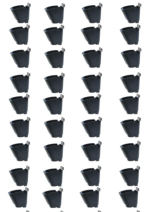 Novicz 36 Pcs Vertical Garden Pots and Planter Wall Hanging Pots for Plants, Black