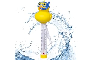 Doli Yearning Swimming Pool Thermometer Floating Easy Read Pond Thermometer with String| Shatter Resistant| for Outdoor & Indoor Swimming Pools, Spas, Hot Tubs| Classic Duck