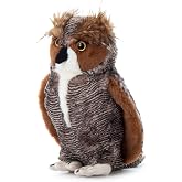 The Petting Zoo Horned Owl Stuffed Animal, Wild Onez, Kids Gifts, 12 in | Horned Owl Realistic Wildlife Zoo Animals by Zoologee. Great Toys for Girls and Boys. Plush Gifts for Kids