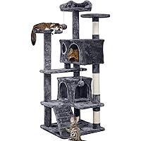 Yaheetech 54in Cat Tree Tower Condo Furniture Scratch Post for Kittens Pet House Play
