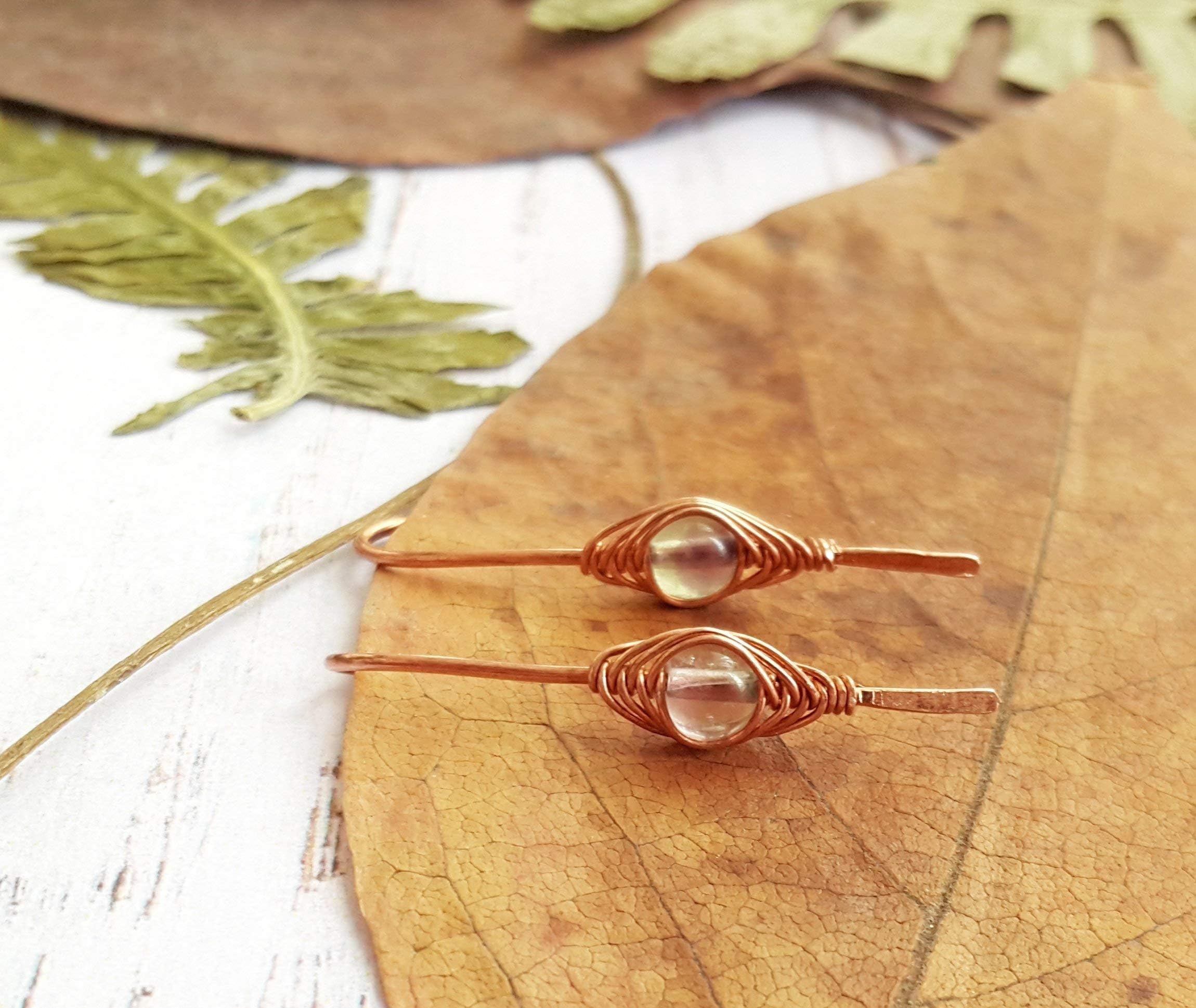 Fluorite stick earrings - Minimalist earrings Modern earrings