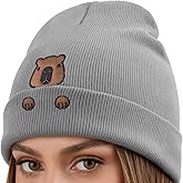 Chicingyou Capybara Hat Beanie Gifts for Women Men Capybara Lover Embroidered Knit Winter Hat for Birthday Gift