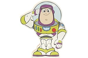 OPEN ROAD BRANDS Disney Pixar Toy Story 2 Buzz Lightyear Shelf Sitter Decor - Chunky Wood Block Cutout for Home Decorating