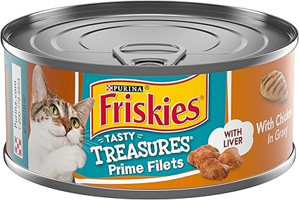 Amazon Com Purina Friskies Gravy Wet Cat Food Tasty Treasures With Chicken Liver 24 5 5 Oz Cans Pet Snack Treats Pet Supplies