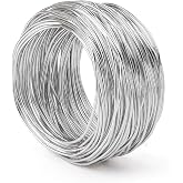 98.4 Feet 3mm Aluminum Wire, Bendable Metal Craft Wire, Armature Wire for Sculpting, Making Dolls Skeleton DIY Crafts (Silver, 30 m x 3 mm, 1 Roll)