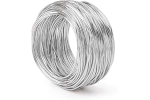 TECBEAUTY 98.4 Feet 3mm Aluminum Wire, Bendable Metal Craft Wire, Armature Wire for Sculpting, Making Dolls Skeleton DIY Crafts (Silver, 30 m x 3 mm, 1 Roll)