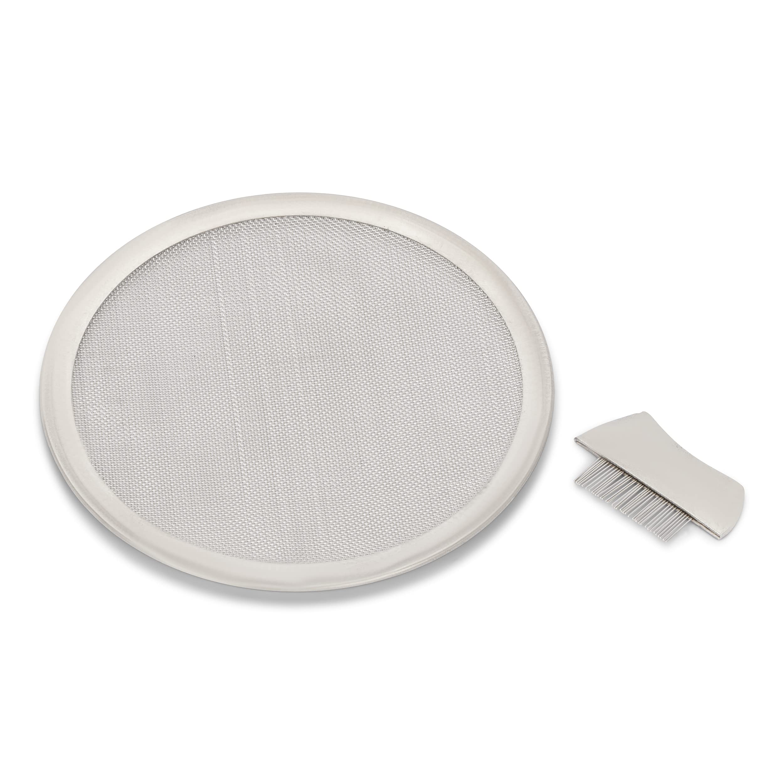 NKlaus Smoking screen stainless steel 9 m Smoking accessories Smoking material plate with brush 2652