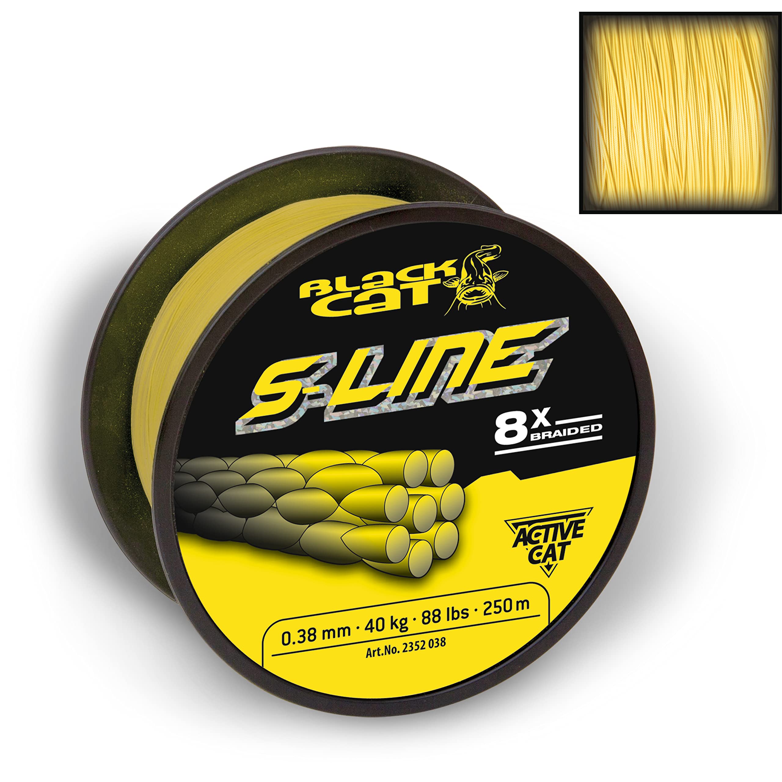 Blackcat Yellow Black Cat S-Line Diameter 0.38 mm 250 m 40 kg