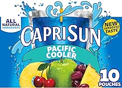 Capri Sun Pacific Cooler Mixed Fruit Naturally Flavored Kids Juice Drink Blend (10 ct Box, 6 fl oz Pouches)
