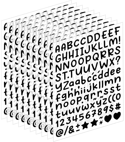Calcomanía De Vinilo De Dibujos Animados, 810 Piezas, 10 Hojas Autoadhesivas, Números De Buzón, Para Letreros, Ventana, Buzón, Puerta (negro, 1 Pulgada