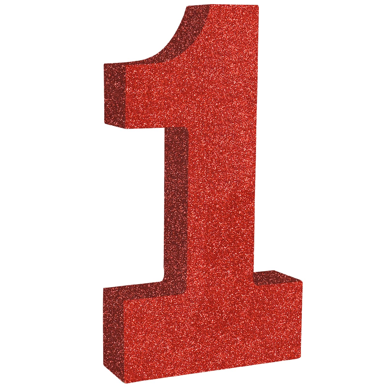 Photo 1 of TONIFUL 7.8 Inch Red Glitter Number 1 Wooden Table Centerpiece,Red Birthday Party Decorations Digit 1 for Birthday,Chrismas,Graduation,Valentine's Day,Anniversary Party Supplies(1 Pack)