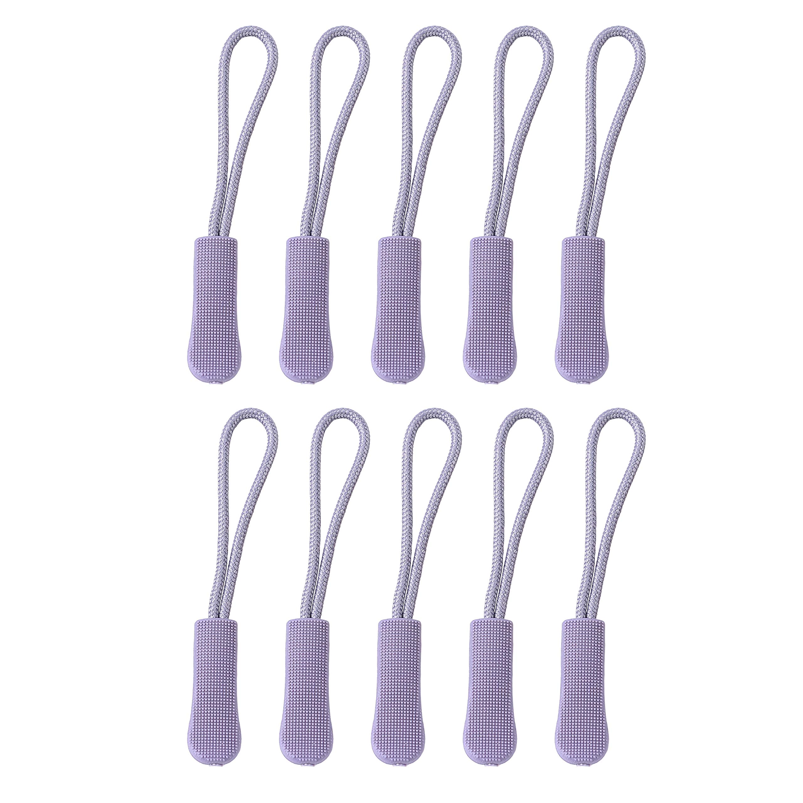 POFET 10pcs Zip Tags Cord Pulls Zipper Extension Zip Slider Grey,Zipper Pulls Replacement, Extension Cord Handle Fix Tab Tag Extender Fixer Puller