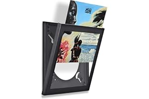 SHOW AND LISTEN Show & Listen Album Cover Display Frame, Flip Frame Displays Vinyl Records, 12.5x12.5, Black