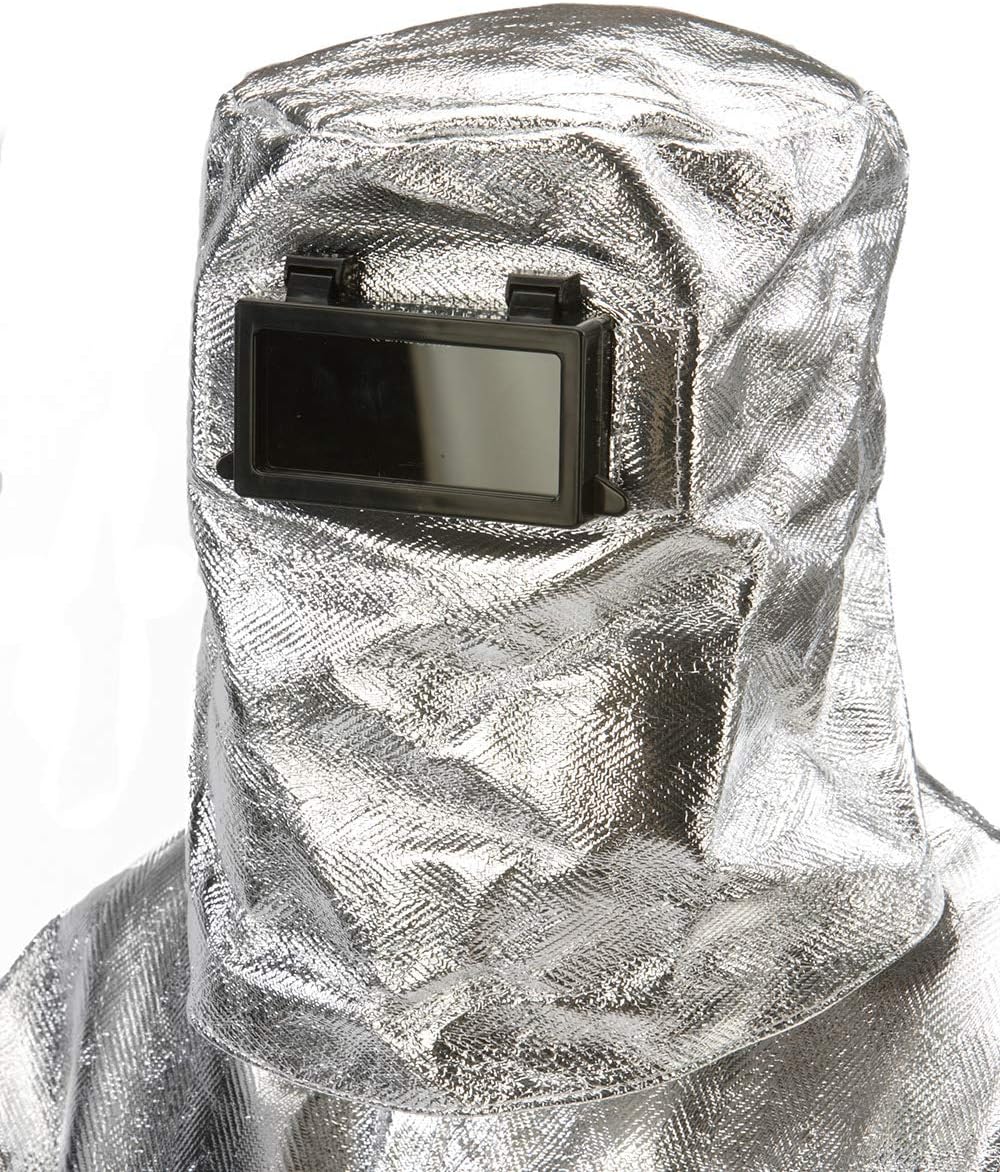 TUSKER INDUSTRIAL SAFETY Foundry Mask, Fire Retardant and Heat Reflective, with Shade 10 Lens