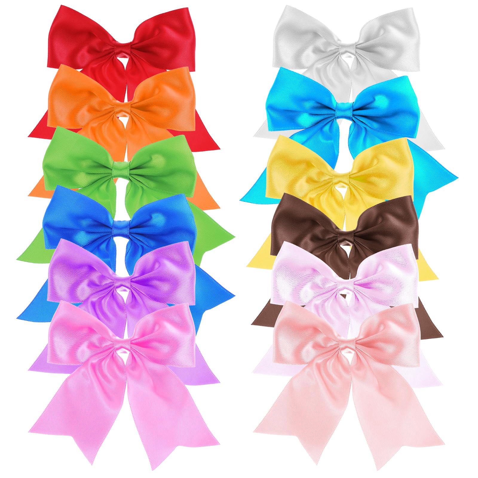 Mabor 12 Pcs Hair Bows For Girls Large Grosgrain Ribbon Cheer Bows with Alligator Hair Clips Stylish Accessories for Little Girls Teens Babies Toddlers Accessories and Cheerleaders