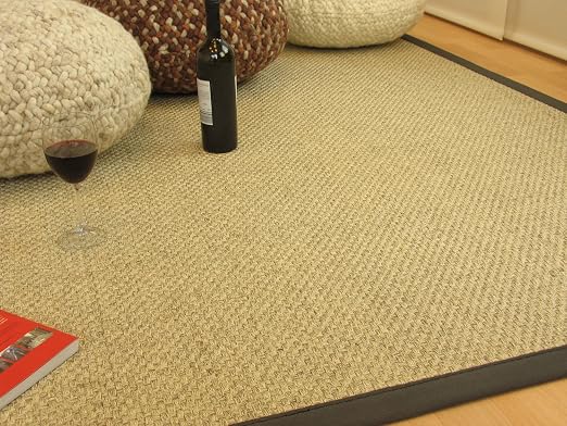 Astra Sisal Teppich Vitoria Farbe Rinde Bordure Granit