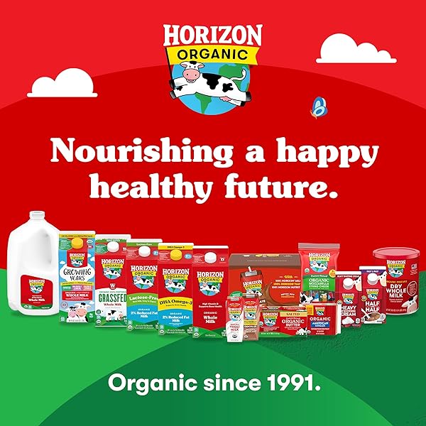 HORIZON ORGANIC SHELF STABLE 1% LOWFAT CHOCOLATE MILK BOXES, 8 FL OZ, 18 COUNT – 8G PROTEIN PER SERVING, USDA ORGANIC UHT FROM PASTURE-RAISED COWS, READY TO DRINK FOR LUNCHBOX, TRAVEL, OR ON-THE-GO, NO REFRIGERATION NEEDED