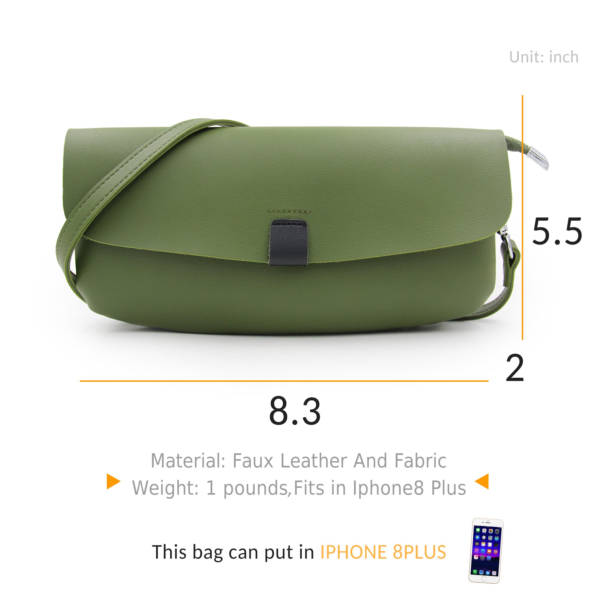 Women\'s Clutches Clutch Handbag Crossbody Shoulder Wristlet Clutch Purse for Party Wedding (Green)