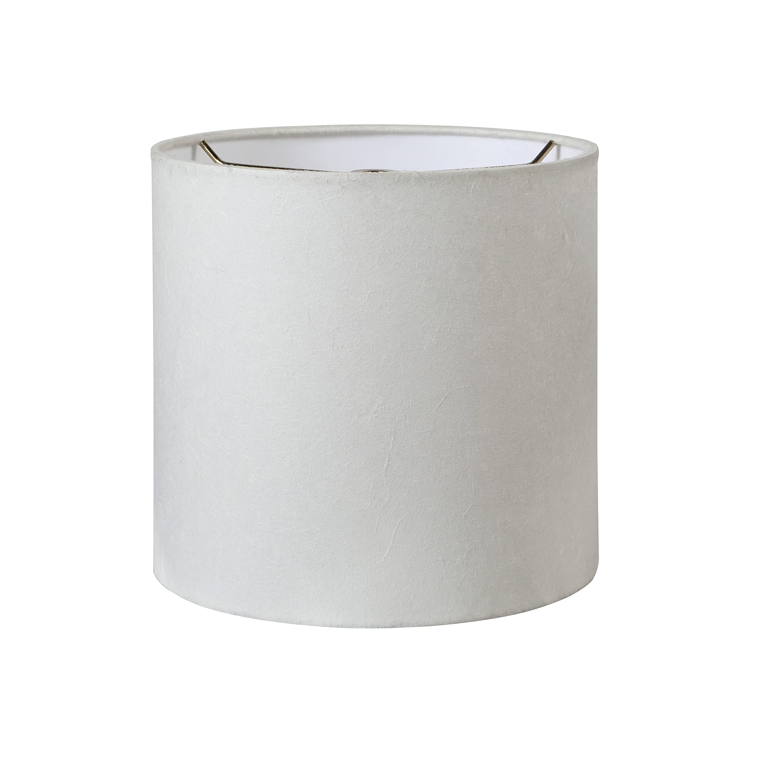 Photo 1 of Aspen Creative 31241A Transitional Drum (Cylinder) Shaped Spider Construction Lamp Shade in Linen White, 8" Wide (8" x 8" x 8")