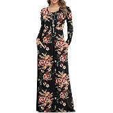 VIISHOW Women's Short Sleeve Loose Plain Maxi Dresses Casual Long Dresses with Pockets