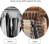 Skroad 3 Pack Trouser Hanger Space Saving S-Type Non-Slip Stainless Steel view 3