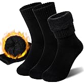 AMENLAN Women Heated Socks Ski Winter Thermal Hiking Snowboarding Thick Boot Insulated Socks 3 Pairs