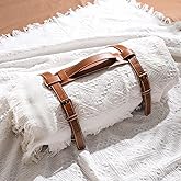 VitalCozy Waterproof Picnic Blankets Outdoor Blanket Foldable 2 in 1 Double Layer Sandproof Beach Mat with Carry Strap for Camping Lawn Park Beach Grass(White)