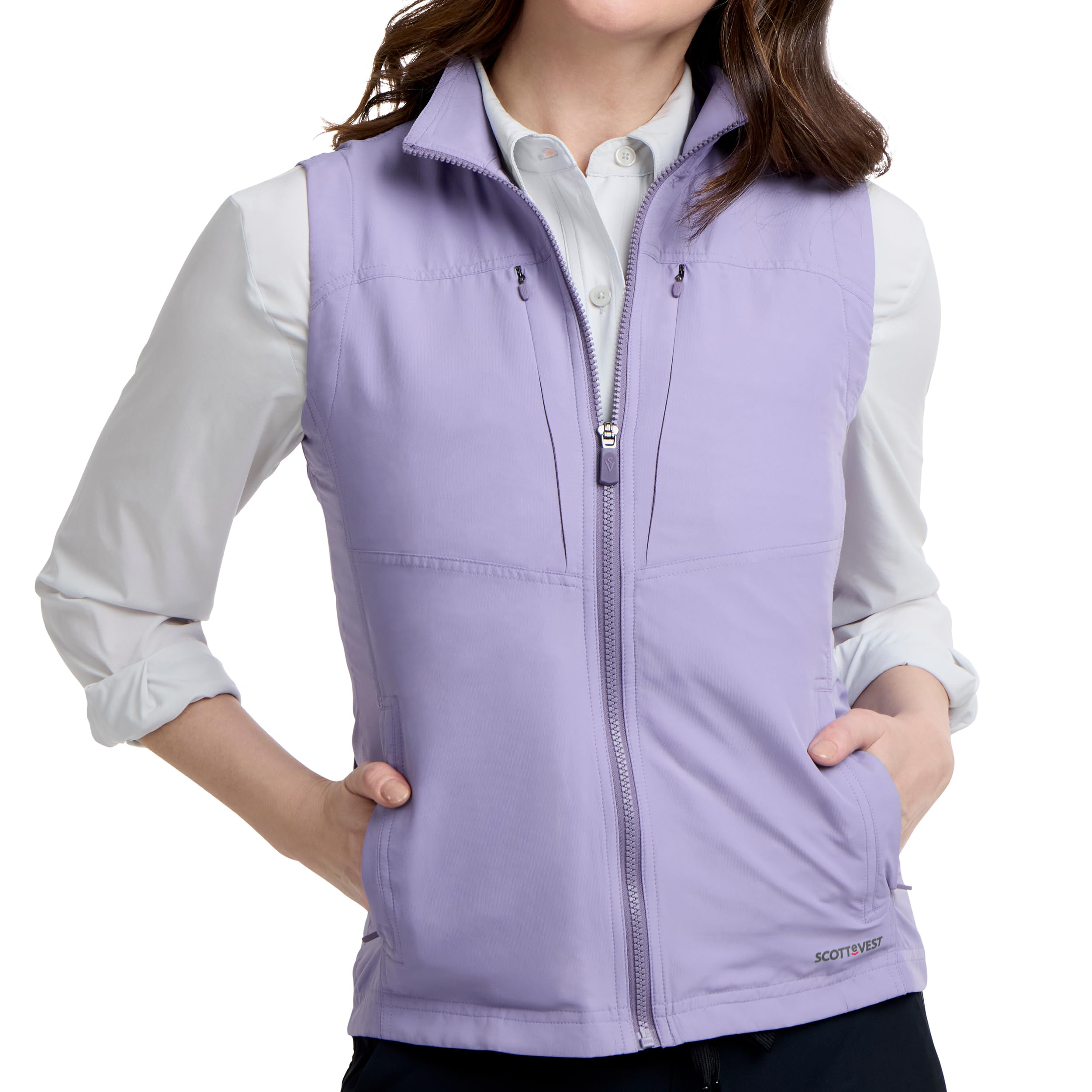 Photo 1 of SCOTTeVEST LightEST Vest for Women - 16 Hidden Pockets - Lightweight Water Repellent for Travel & More (Purple Haze, Small)
