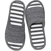 shevalues Open Toe House Slippers for Women Men Soft Cotton Indoor Shoes Memory Foam Slip On bedroom Slippers
