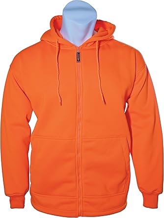 hunter orange zip hoodie