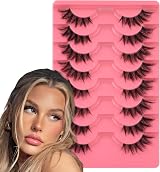 Mavphnee Half Lashes Fox Style 8 Pairs Natural Clear Band 3D PBT False Eyelashes view 1