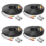Omilik 4 Pack 25ft BNC Video Power Cable Security