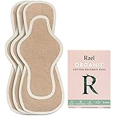 Rael Reusable Pads, Organic Cotton Cover Pad - Postpartum and Period Essential, Heavy Absorbency, Thin Cloth, Leak-Free, Washing Machine Safe (3 Count, Overnight)