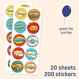 TownStix Superhero Comic Stickers 20 Sheets 200 Stickers Brand New view 2
