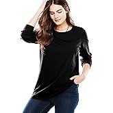 Woman Within Plus Size Perfect Long-Sleeve Crewneck Tee (Petite Available)