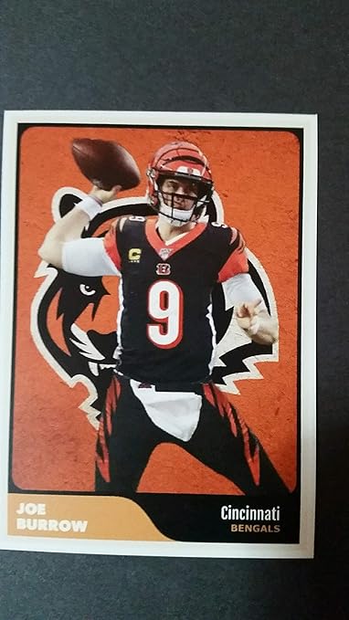 Amazon Com Joe Burrow 2020 Rookie Card Cincinnati Bengals Lsu 2020 Nfl Draft 1 Pick In Plastic Top Loader Collectibles Fine Art