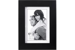 Malden International Designs Linear Wood Picture Frame 3.5 by 5-inch, Black