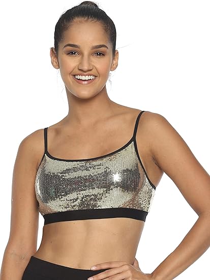 sequin bustier crop top