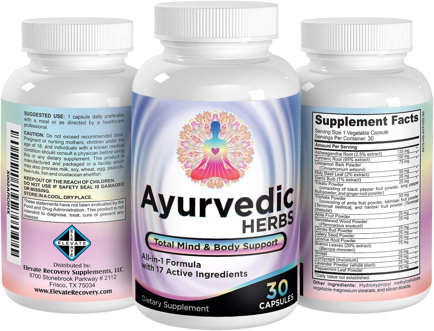 All-in-1 Ayurvedic Herbs/Supplements - Ayurveda Mind/Body/Spirit Herbal Formula Supplement/Pills: Health & Personal Care