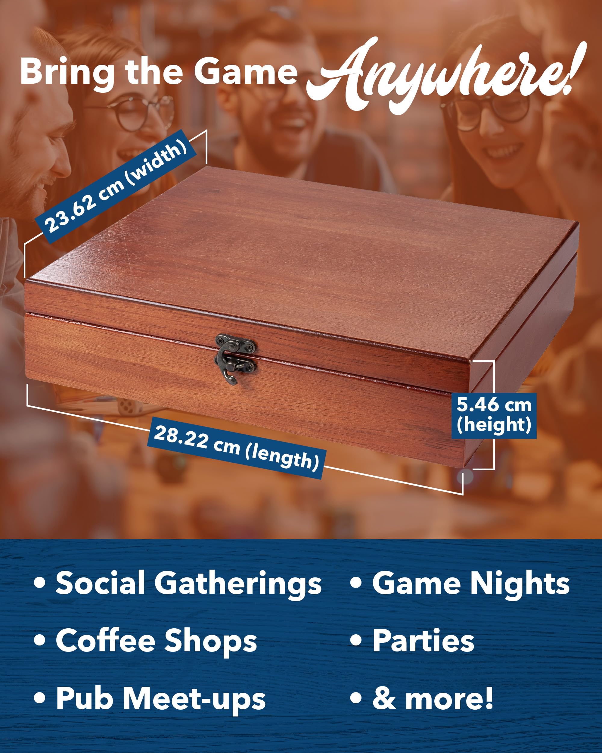 WE Games Shut-The-Box Board Game in Wooden Box with Dice