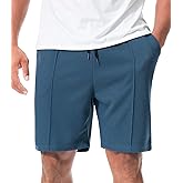 Suvifuly Mens Casual Shorts Elastic Waist Drawstring Lightweight Shorts Stretch Summer Beach Shorts for Men with Pockets