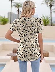 Ivicoer Tops for Women Petite Tops Short Sleeve