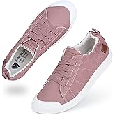 JENN ARDOR Women's Canvas Sneaker Slip-ons Loafers Shoes for Womens Fashion Casual Canvas Round Toe Soft Comfortable Walking Flats