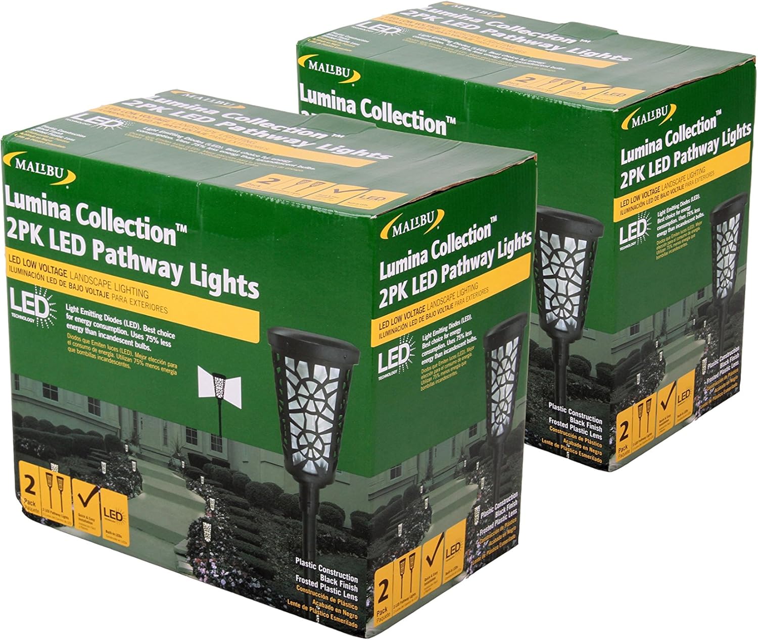 Malibu Lumina Collection LED low voltage Pathway Lights 4Pack NEAT Lighting